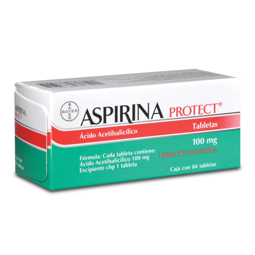 ASPIRINA PROTEC 100MG CAJA C/84 TABLETAS fcarmen
